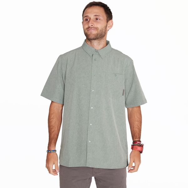 Camisa Hombre Sport Shirt Short Sleeve Oliva Merrell