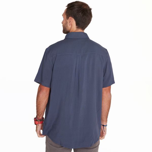 Camisa Hombre Shirt Short Sleeve Azul Oscuro Merrell