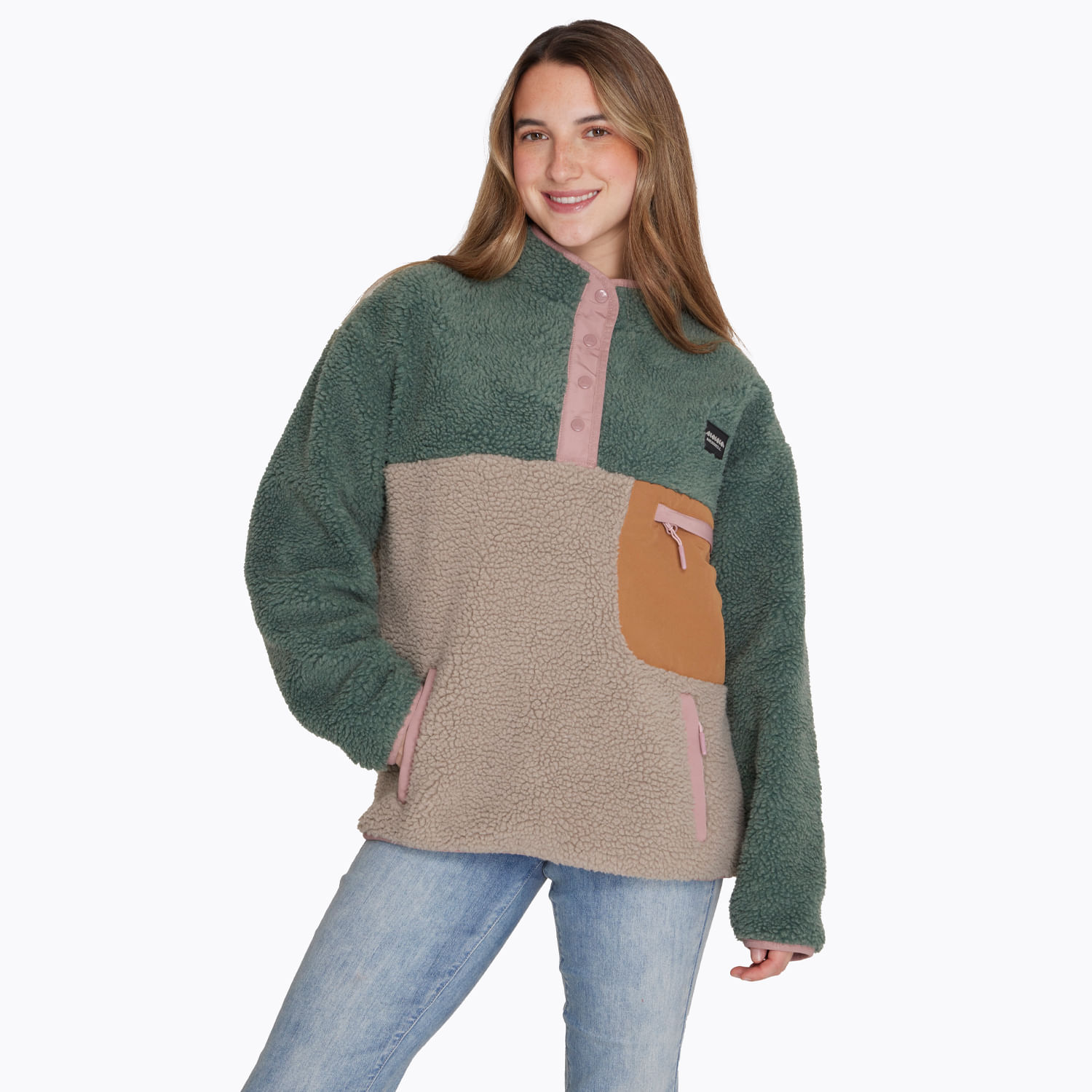 Polar Mujer Half Zipper Sherpa