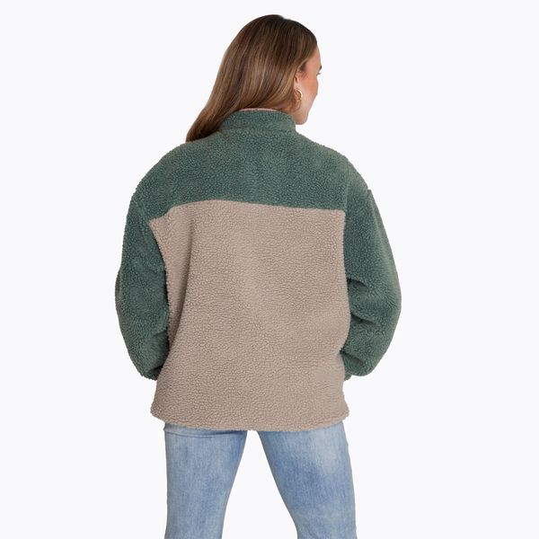 Polar Mujer Half Zipper Sherpa Verde Musgo Merrell