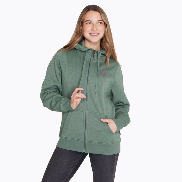 Poleron Mujer Zipper Sweater Verde Musgo Merrell