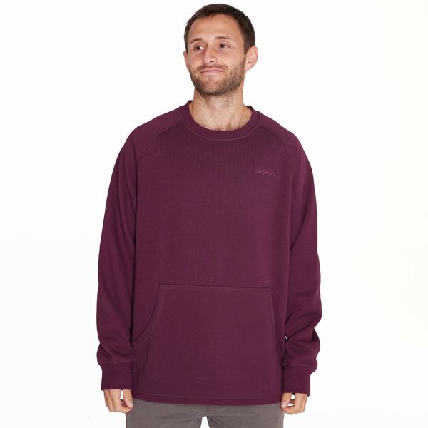 Poleron Hombre Sweatshirt Raglan Sleeve Burdeo Merrell