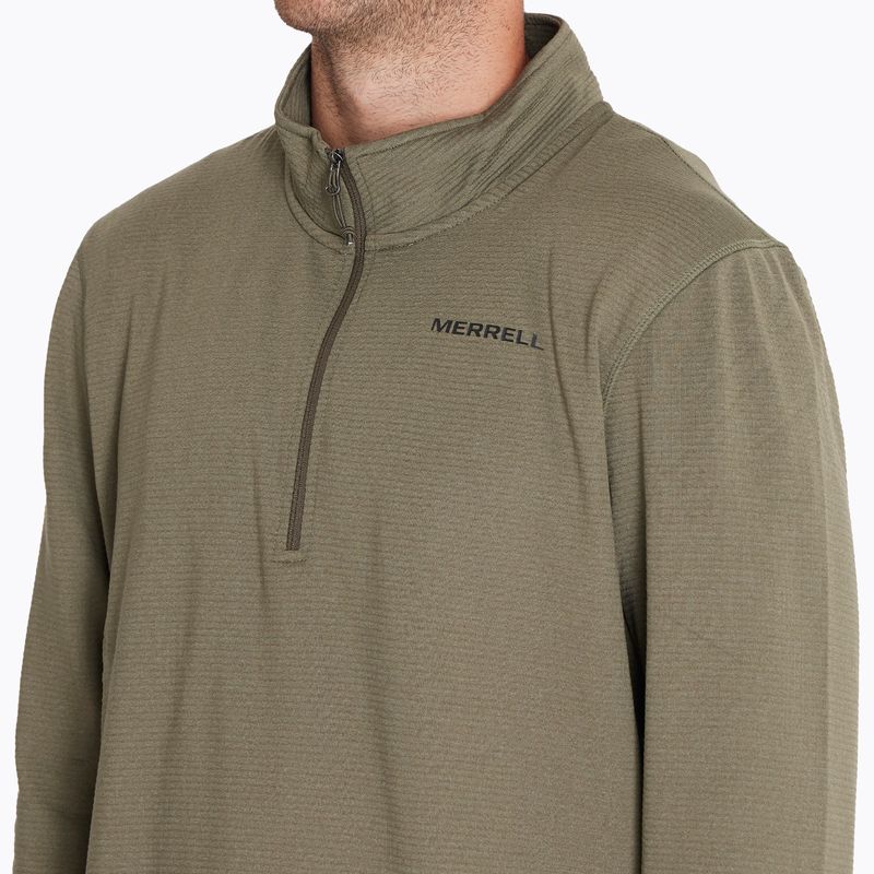 Poleron-Hombre-Geotex-1-4-Zip-Verde-Musgo-Merrell