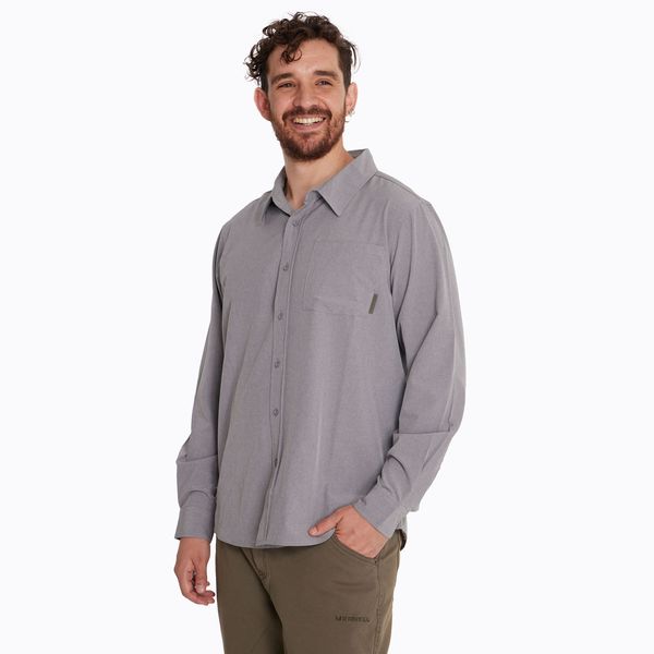 Camisa Hombre Outdoor Shirt Gris Merrell