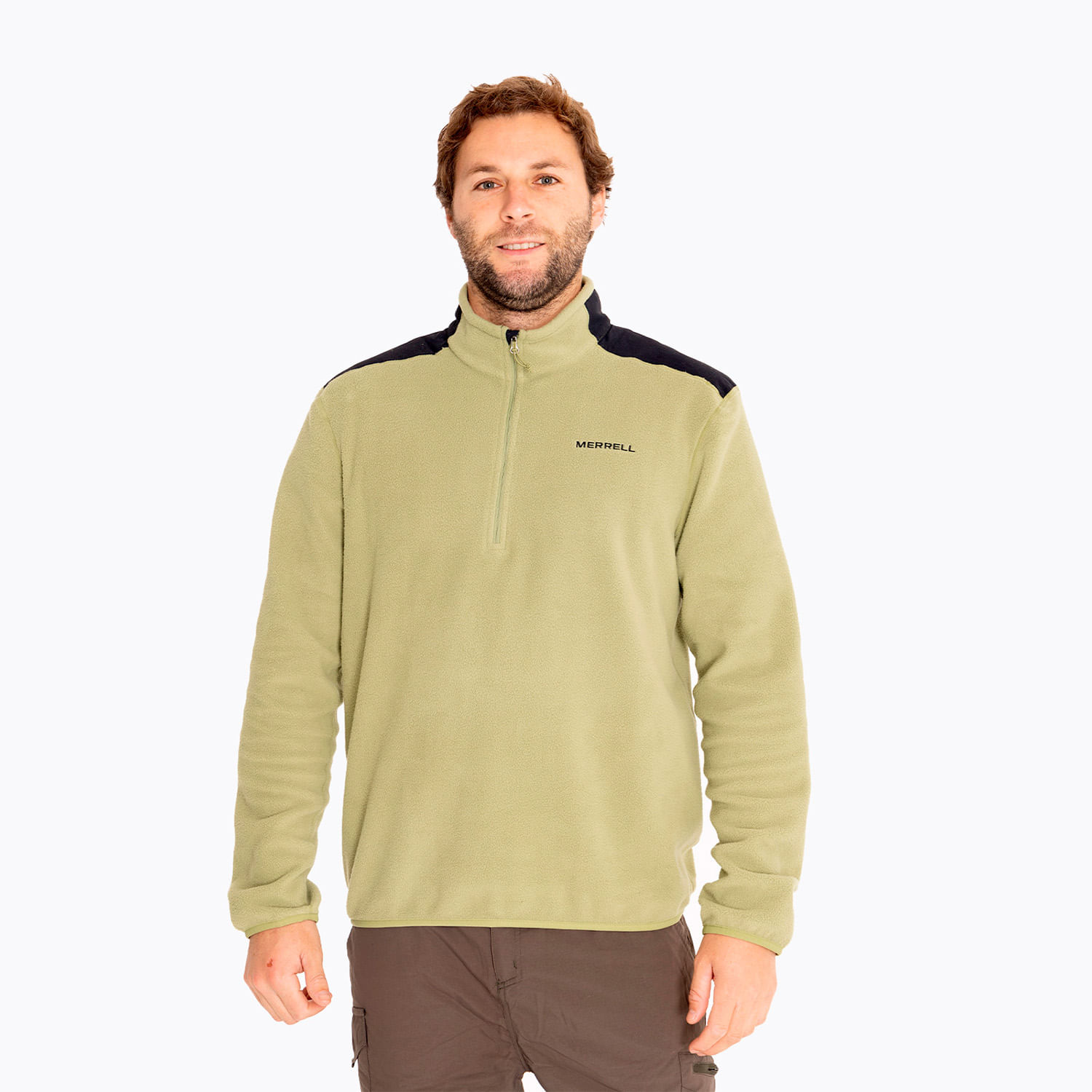 Merrell - Polar Hombre Terrain 1/4 Zip Verde Musgo Merrell | Ofertitas
