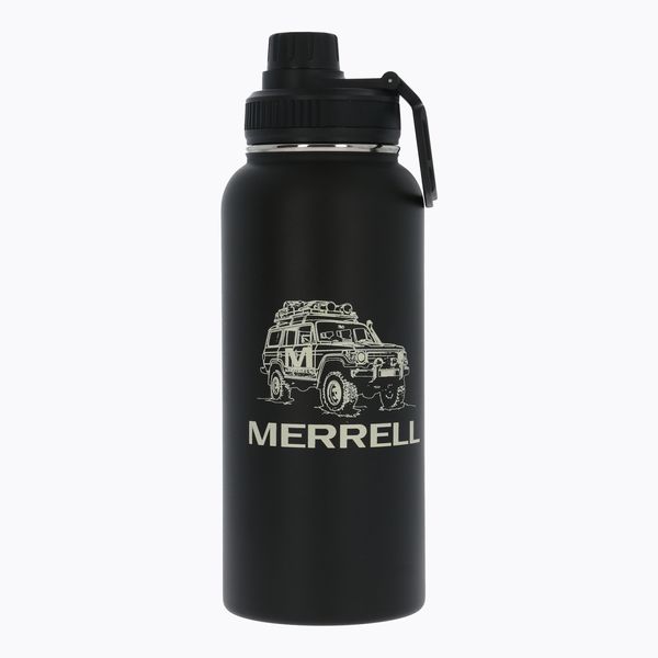 Botella Unisex Merced Stainless Acero 1L Negro Merrell