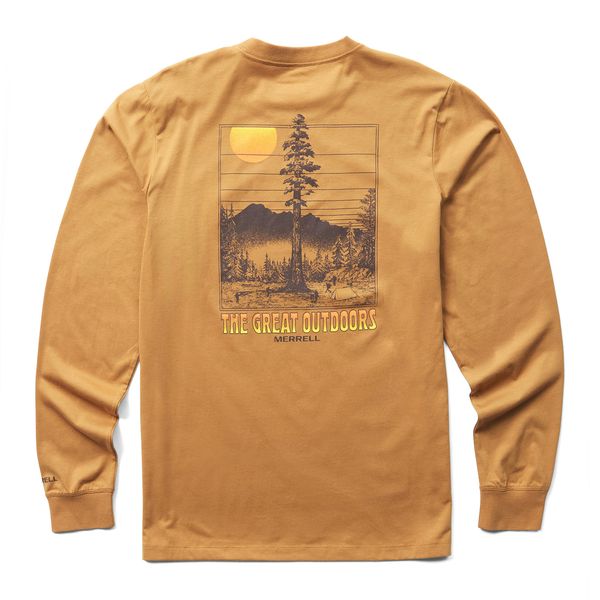 Polera Hombre Great Outdoors Mostaza Merrell