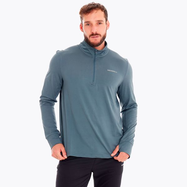 Poleron Hombre Betatherm 1/4 Zip Azul Merrell