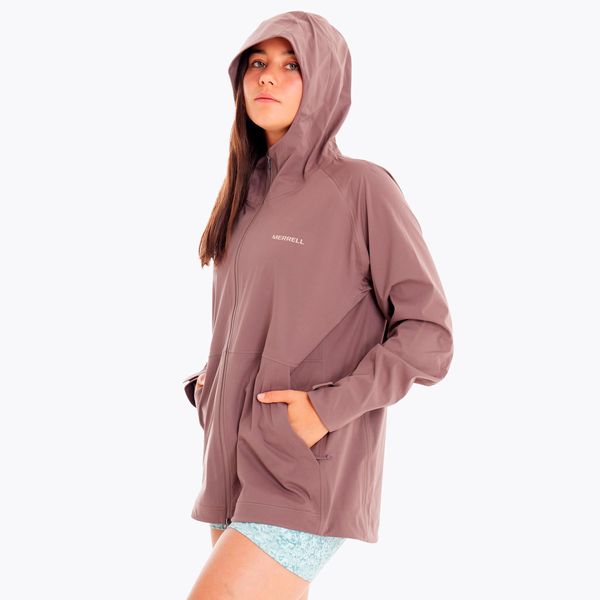 Impermeable Mujer Whisper Rain Shell Rosado Oscuro Merrell