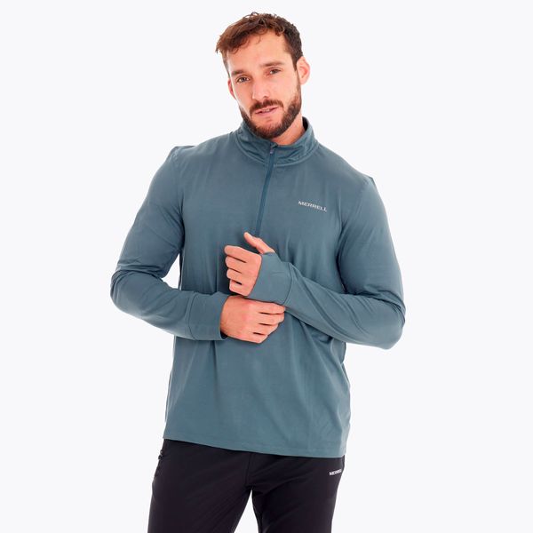 Poleron Hombre Betatherm 1/4 Zip Azul Merrell