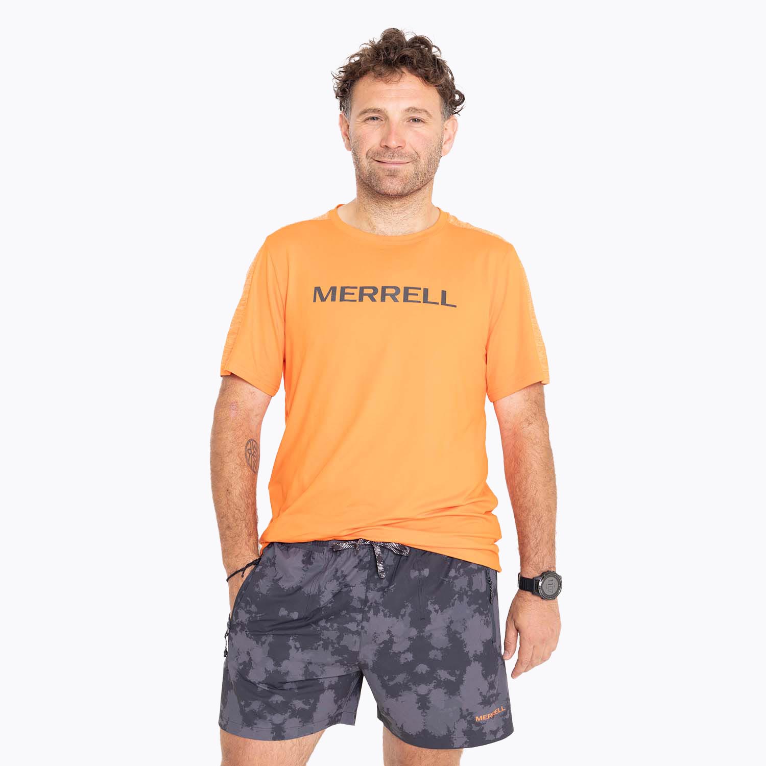 Short Hombre Trail Running Edición Skyfire Gris Merrell-Merrell