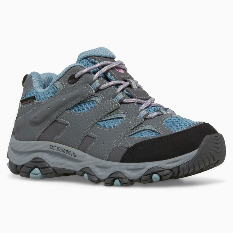 Zapatilla-Niños-Moab-3-Waterproof-Gris-Celeste-Merrell