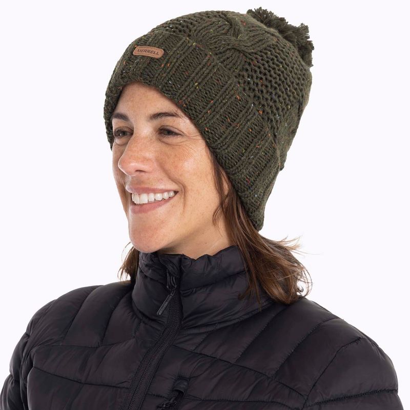 Gorro-Unisex-Ospika-2-Layer-Pompo-Verde-Merrell