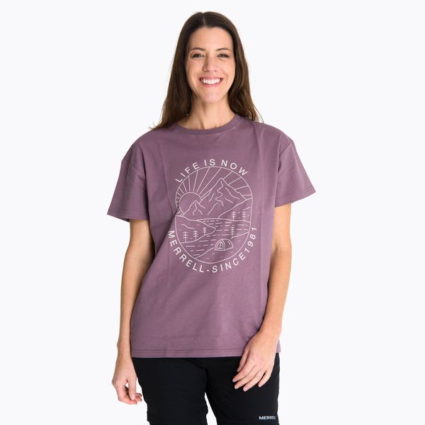 Polera Manga Corta Mujer Hata Morado Oscuro Merrell