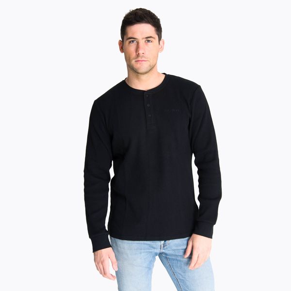 Polera Manga Larga Hombre Waffle Negro Merrell