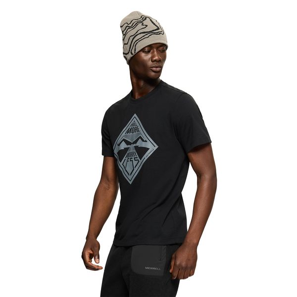 Polera Manga Corta Hombre Worry Less Negro Merrell