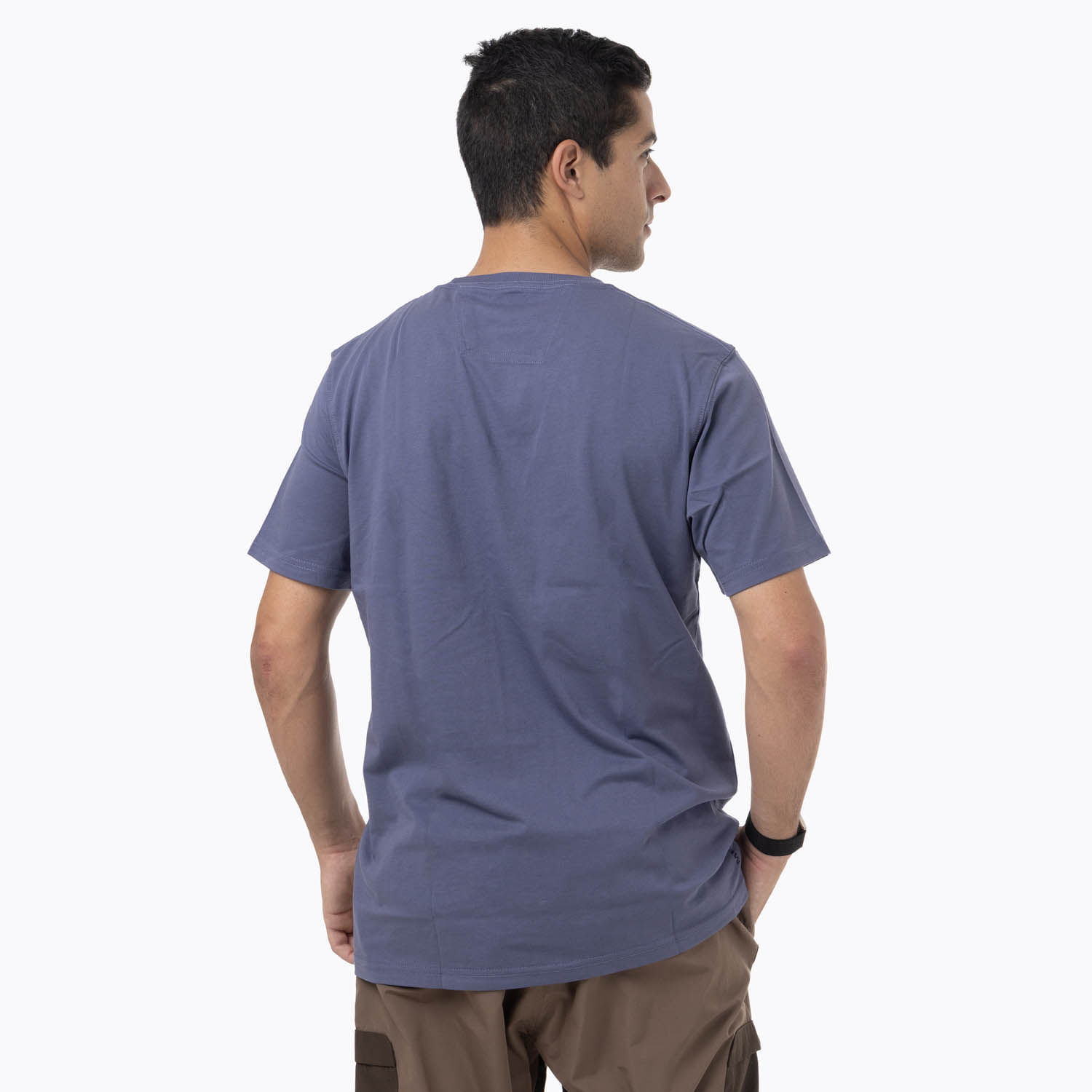Polera Manga Corta Hombre Logo Tee Azul Merrell