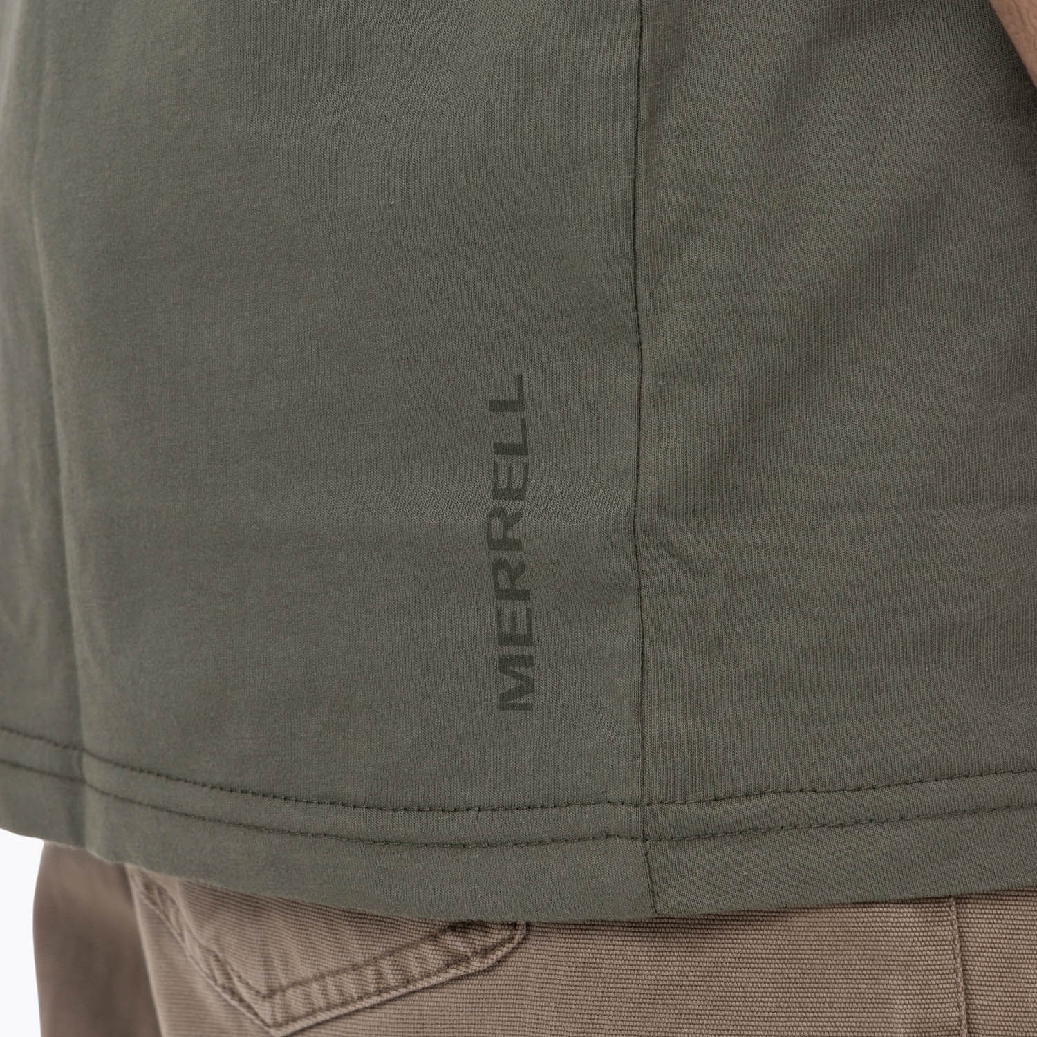 Polera Manga Corta Hombre Logo Tee Verde Merrell