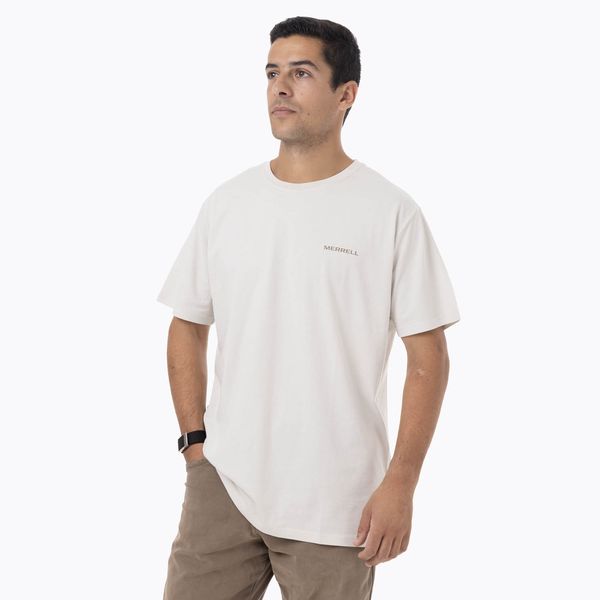 Polera Manga Corta Hombre Sapais Beige Merrell